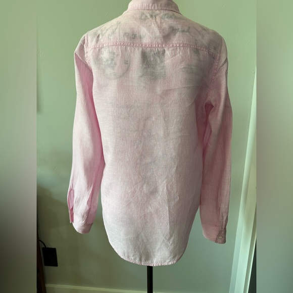 Lilly Pulitzer Women’s Sea View Linen Button Down Top in Pink, Size SMALL - EUC - Picture 7 of 17